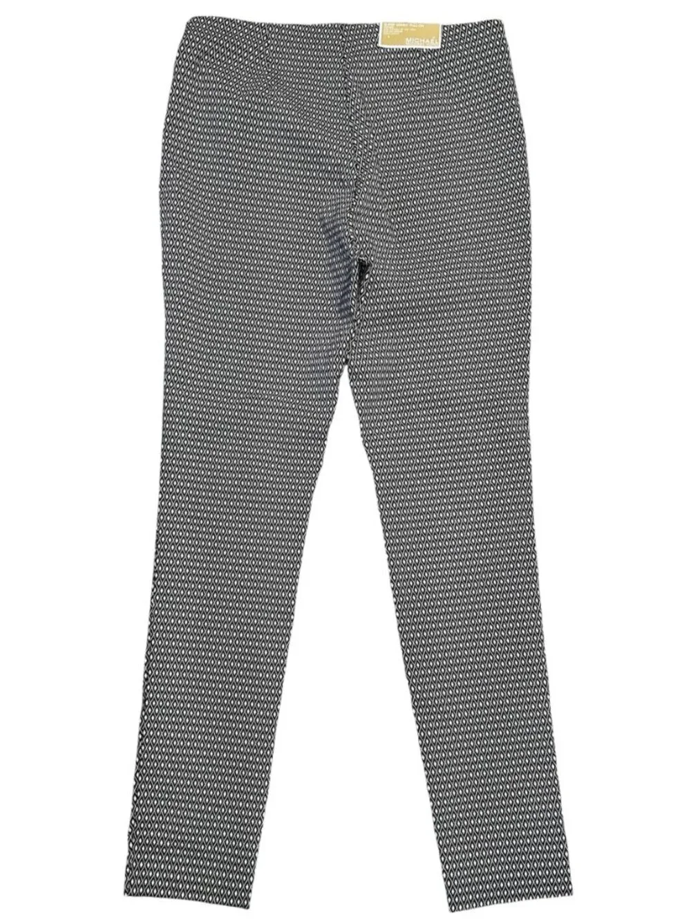 Michael Kors Women's Black White Pull On Super Skinny Ankle Pants Size Large New